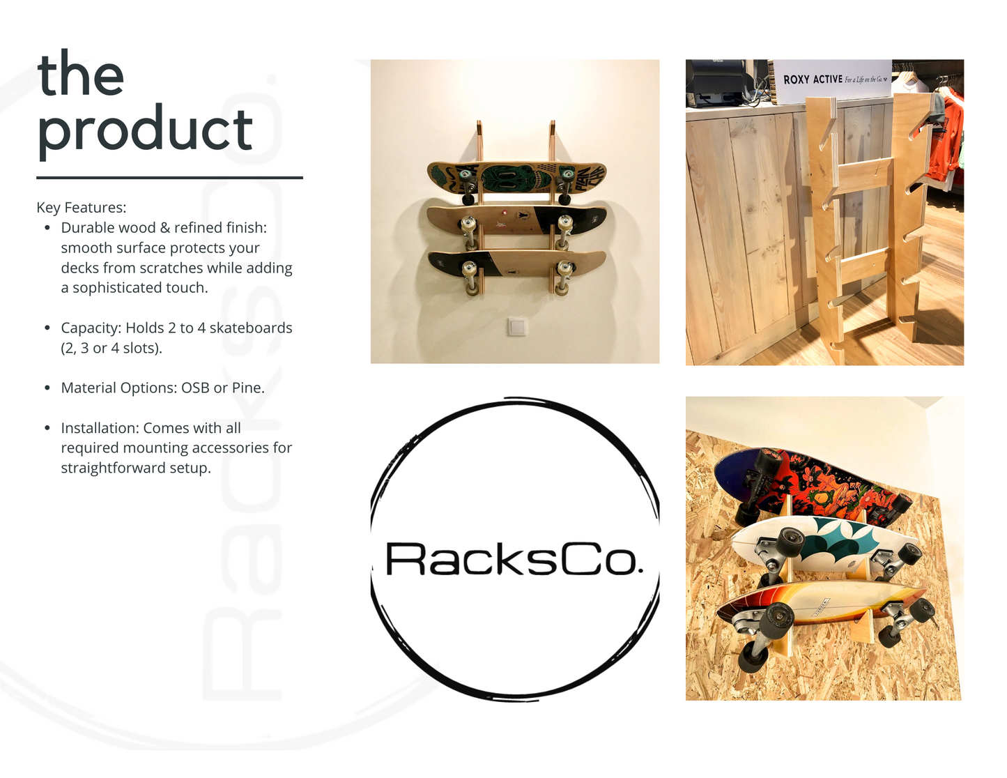 RODRIGUEZ Skateboard Multi Rack